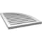 Ekena Millwork Quarter Round Top Right Surface Mount PVC Gable Vent w/ 2"W x 2"P Brickmould Sill Frame, 22"W x 30"H GVPQR22X3003SF - alternate 5